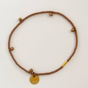 NEW Bluma Project Cali Seed Mini Bead Bracelet Brass Balls Dusty Rose Pink